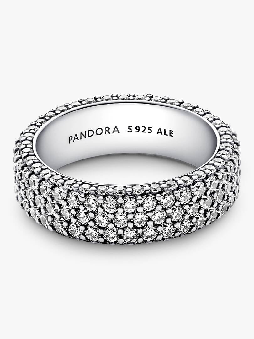 Anello Pavè Fascia Tripla