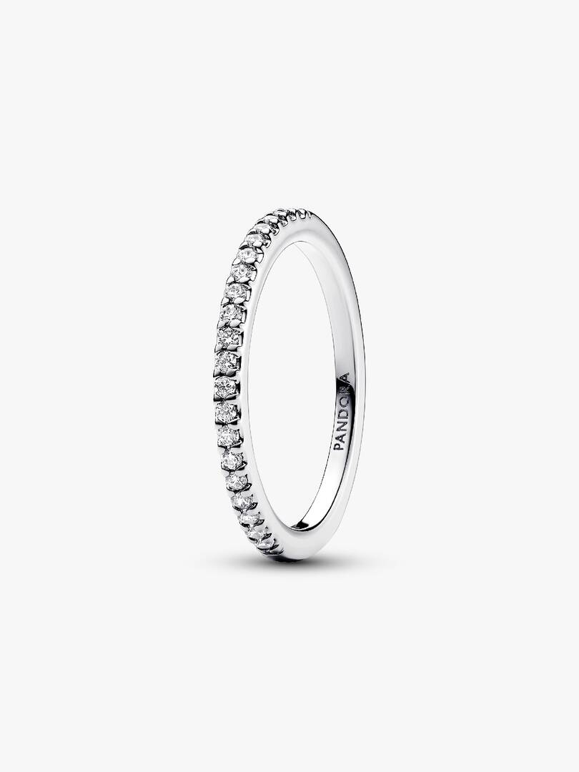 Anello Pavè Fascia Sottile