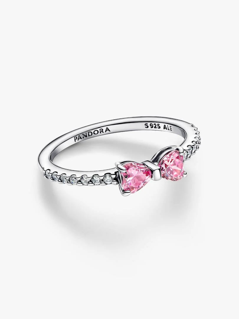 Anello Fiocco Luminoso Rosa