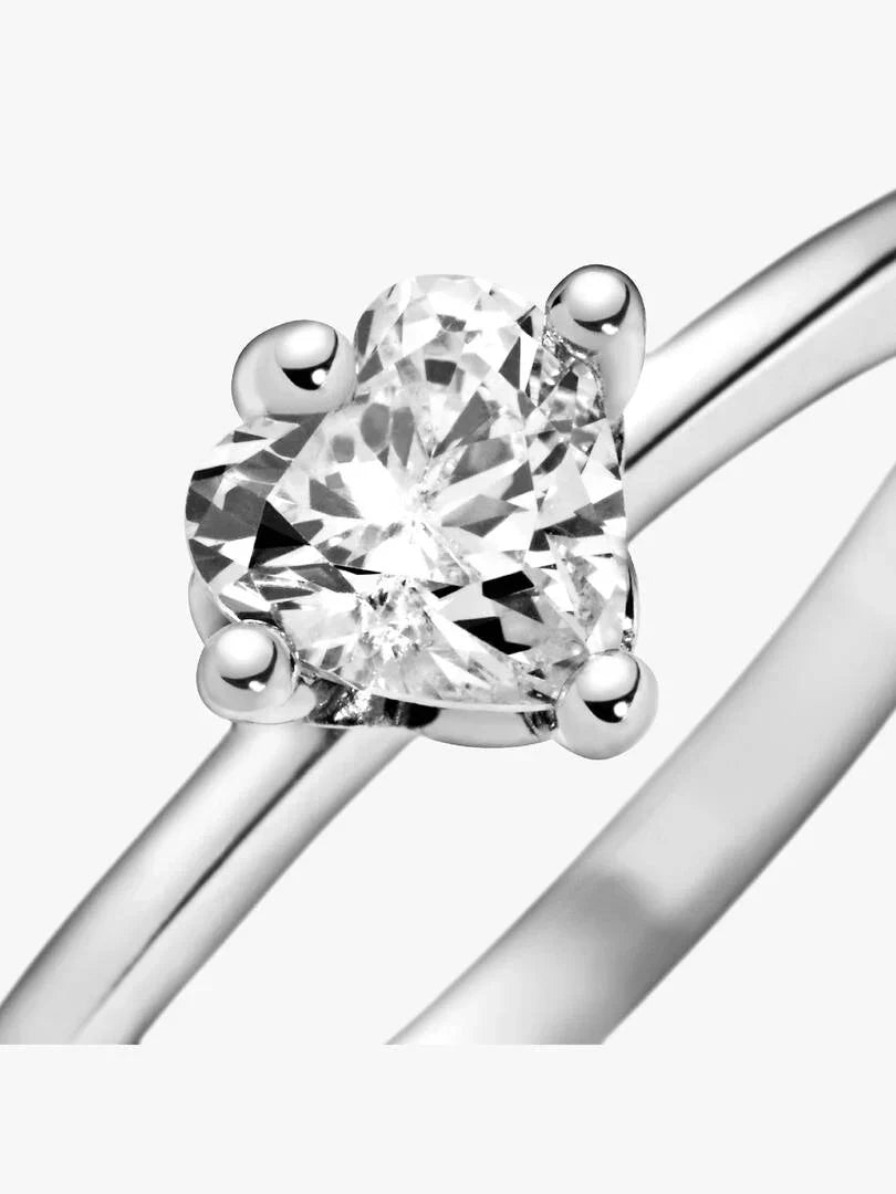 Anello Solitario con cuore
