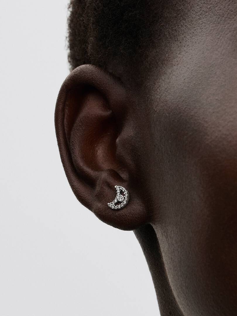 Orecchini a lobo Luna luminosa