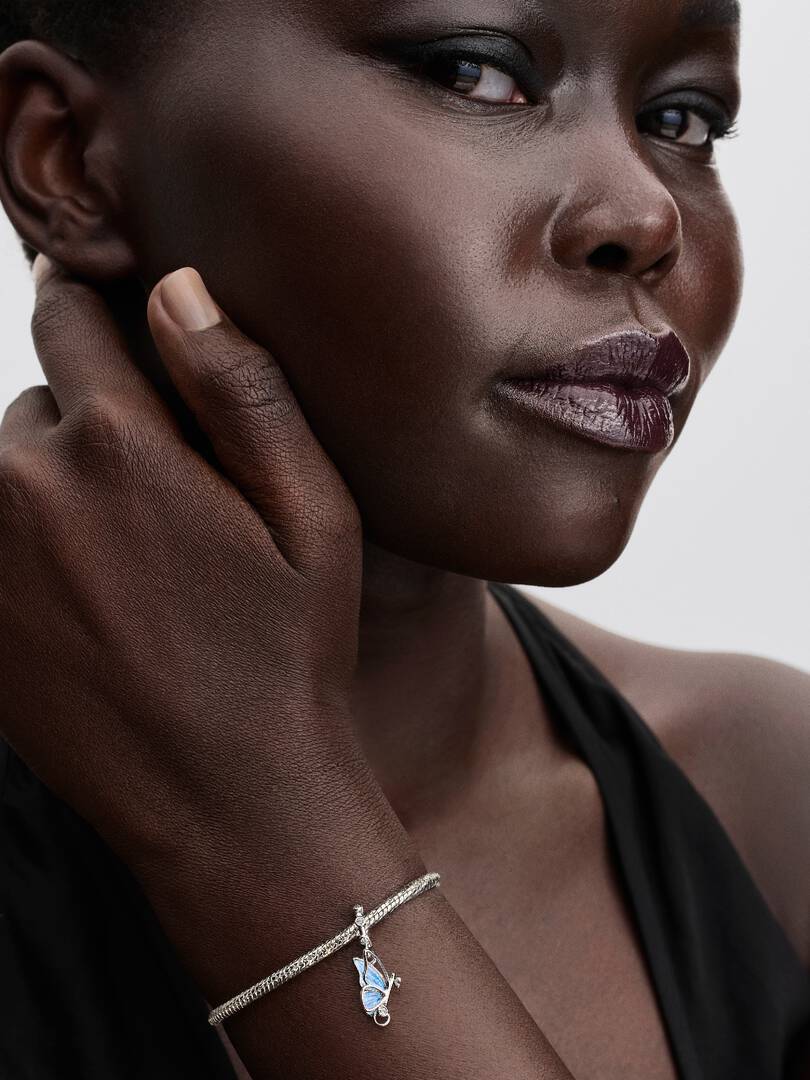 Charm Pendente Farfalla e Chiave "Unlock Tomorrow"