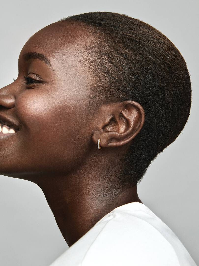 Orecchini Cerchi Piccoli Pavè