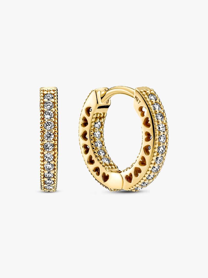 Orecchini Cerchi Pietre e Cuore