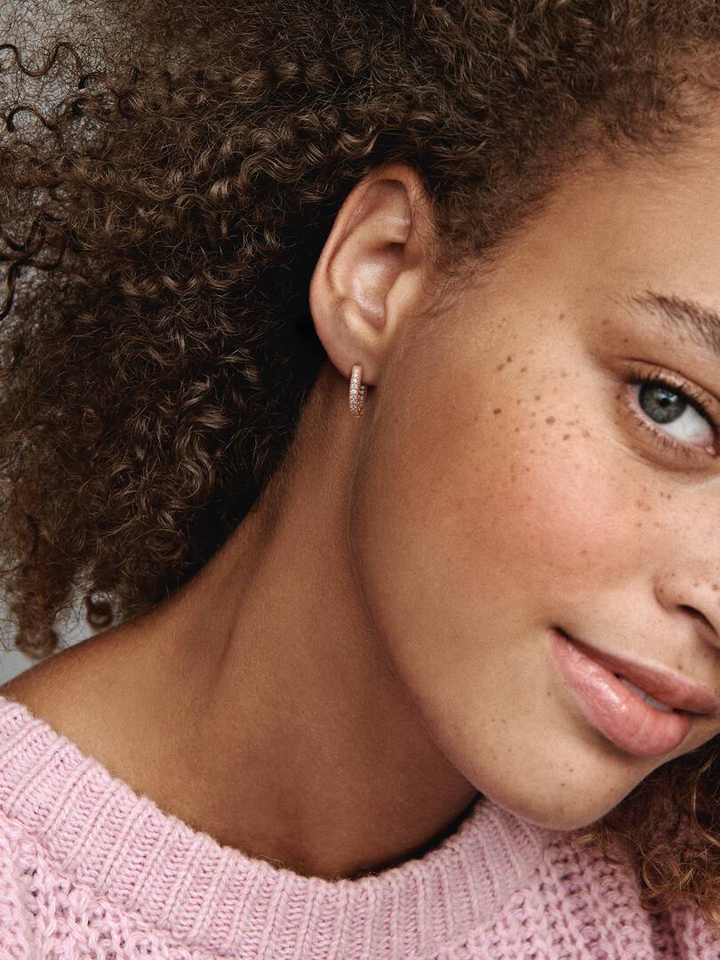 Orecchini Cerchi Pietre e Cuore