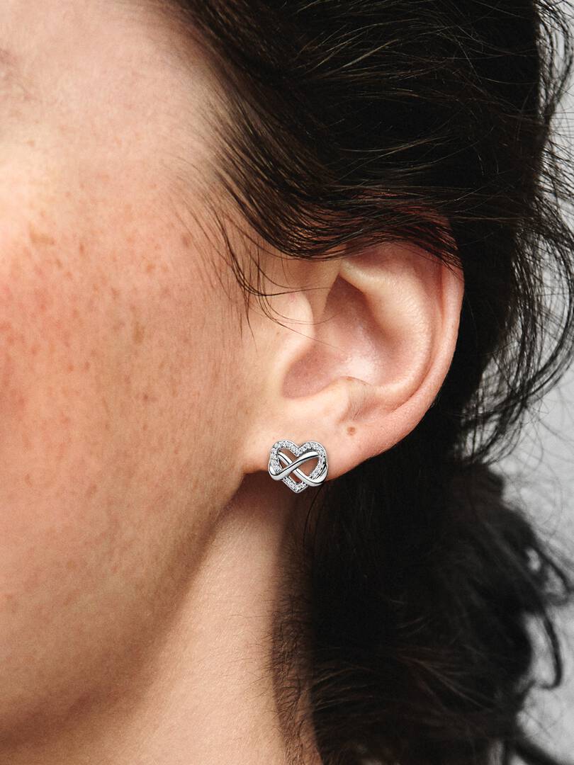 Orecchini Cuore Infinito Pietre Luminose