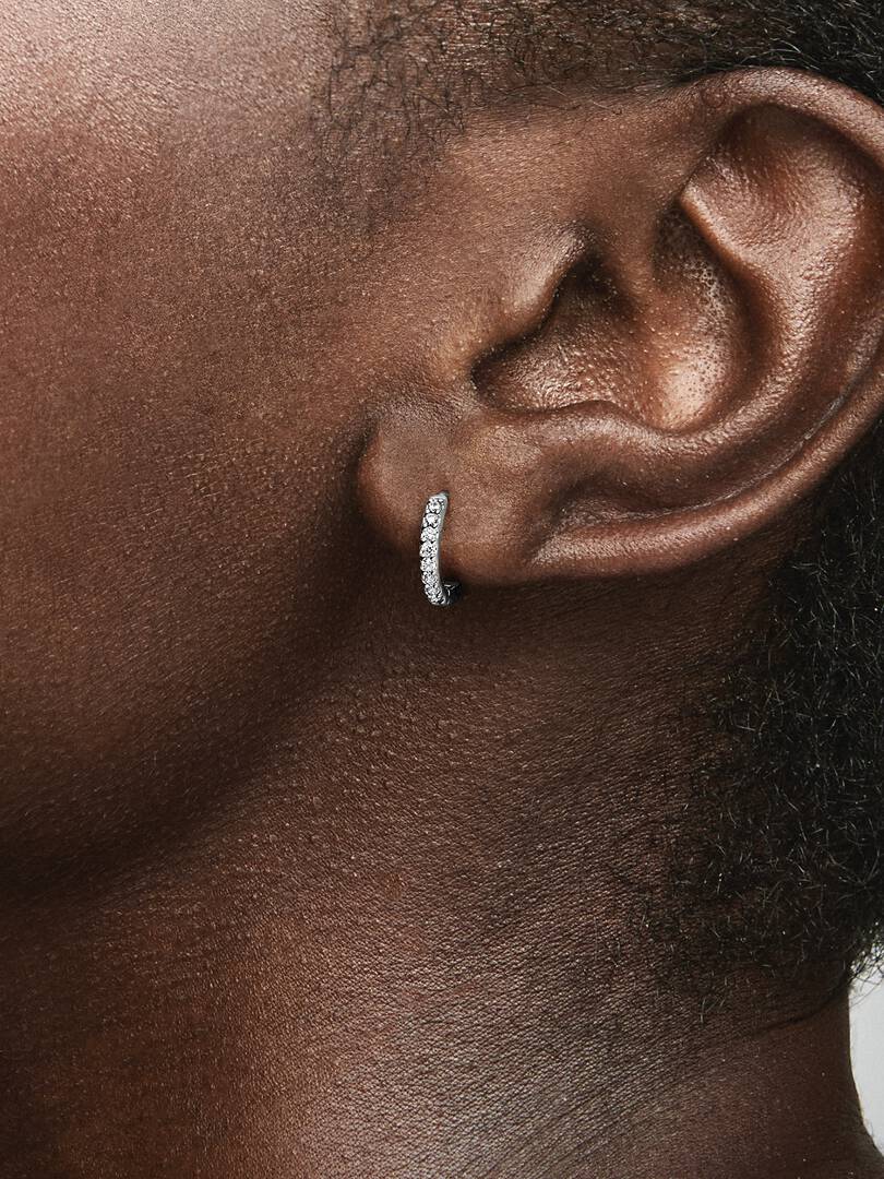 Orecchini Cerchi Piccoli Pavè