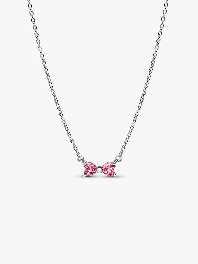 Collana Fiocco Luminoso Rosa