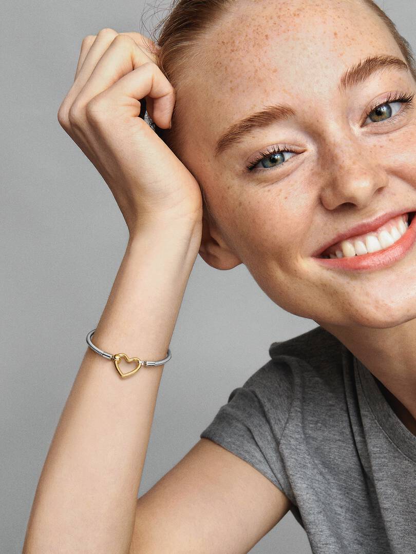 Bracciale Moments con Chiusura a Cuore Componibile