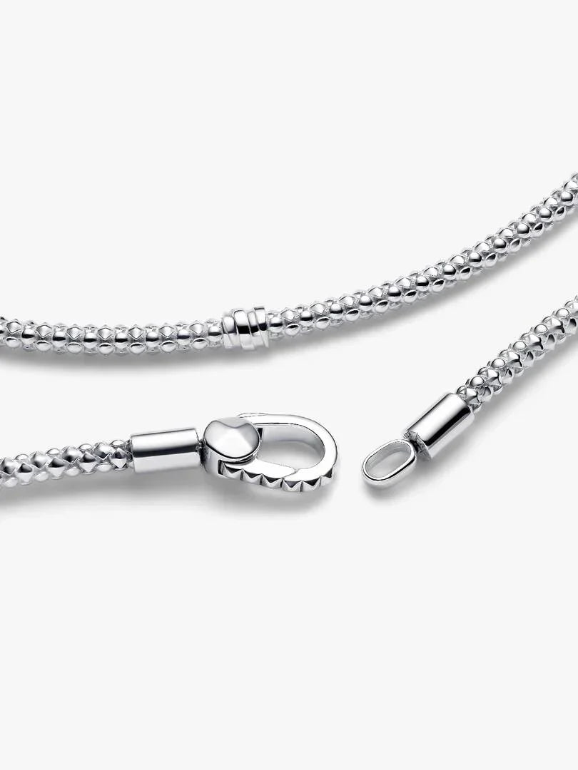 Bracciale Maglia Geometrica con Chiusura a Moschettone