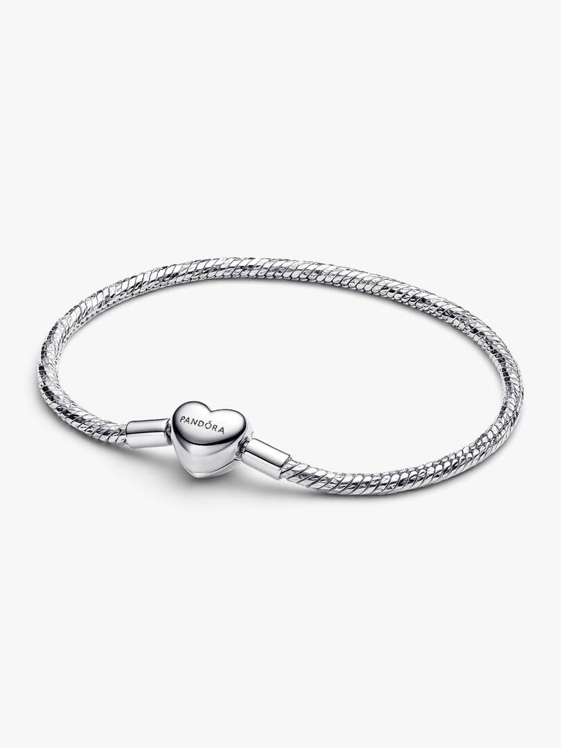 Bracciale maglia snake sfaccettata con chiusura a cuore