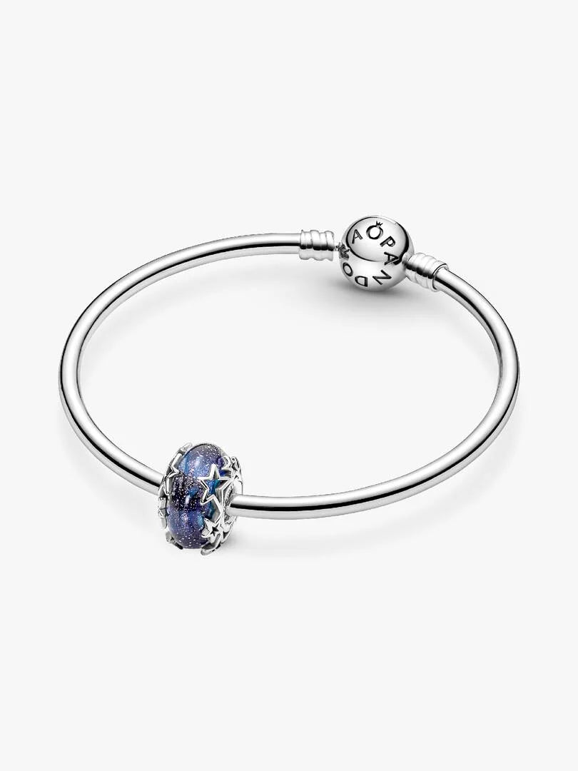 Charm Vetro di Murano Blu con Stelle