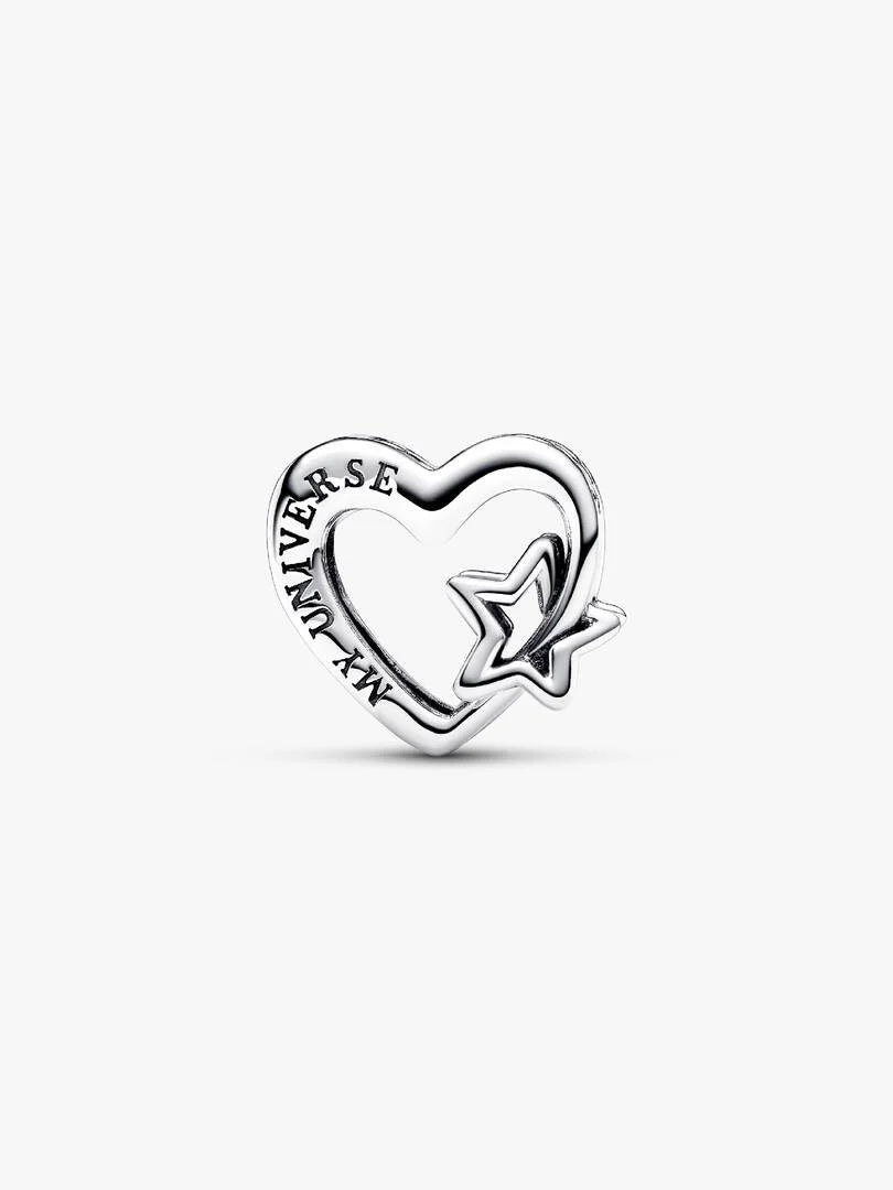 Charm Openwork Cuore con Stella