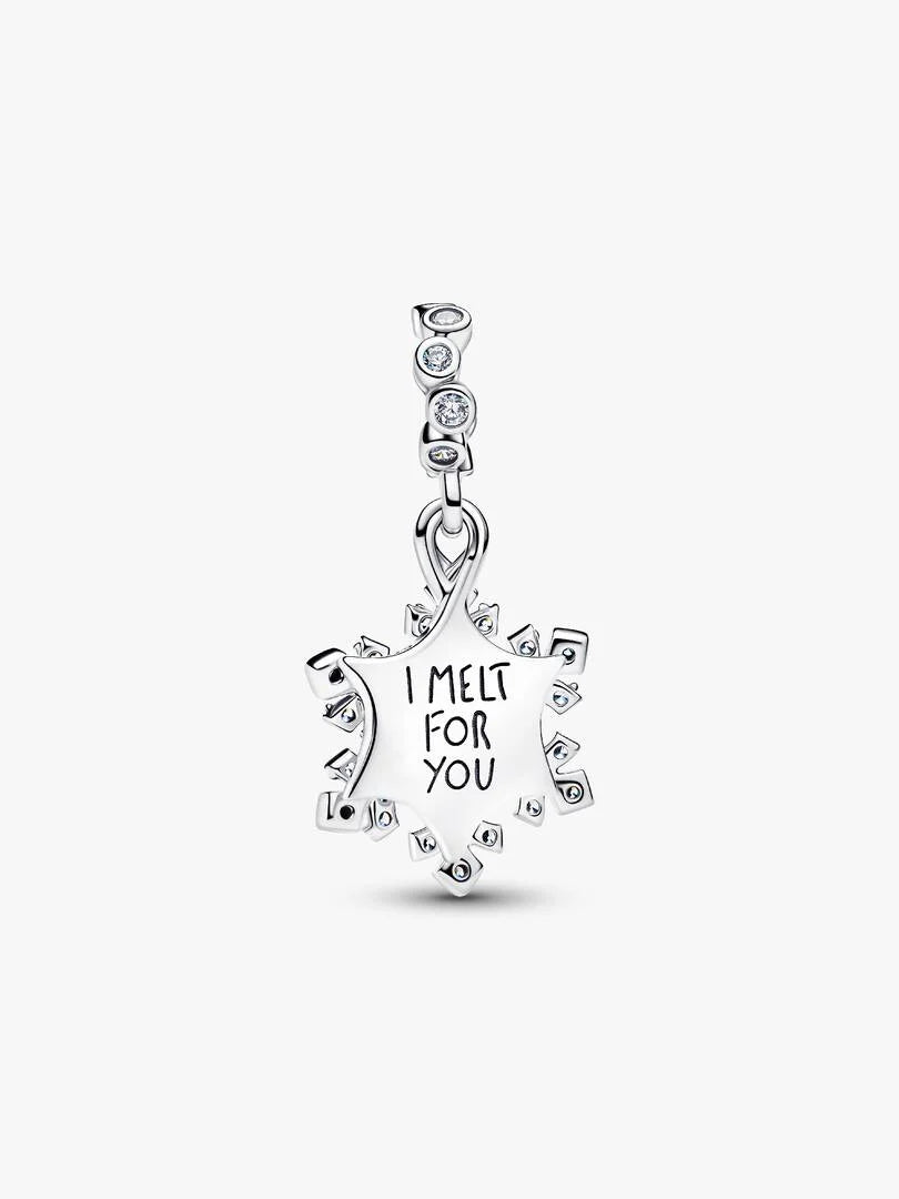 Charm pendente doppio Fiocco di neve opalescente