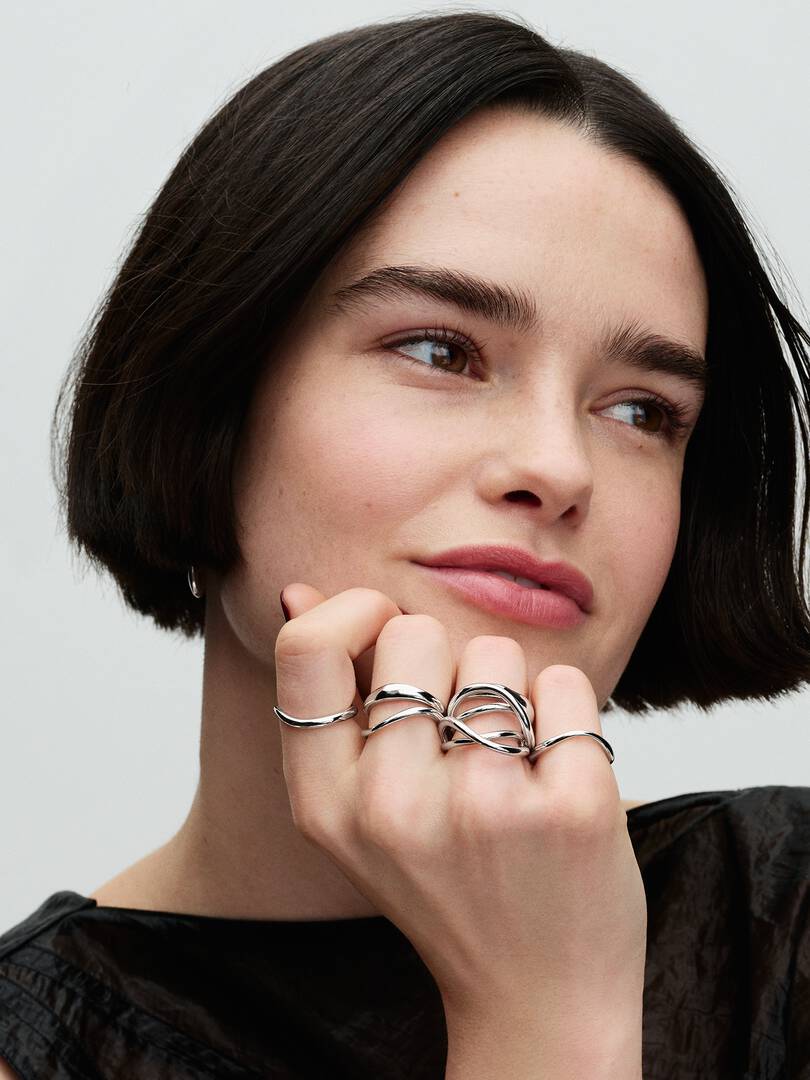 Anello Linea Sinuosa Divisibile