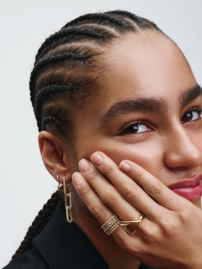 Mono Orecchino Link Pietre Luminose Grande Pandora ME