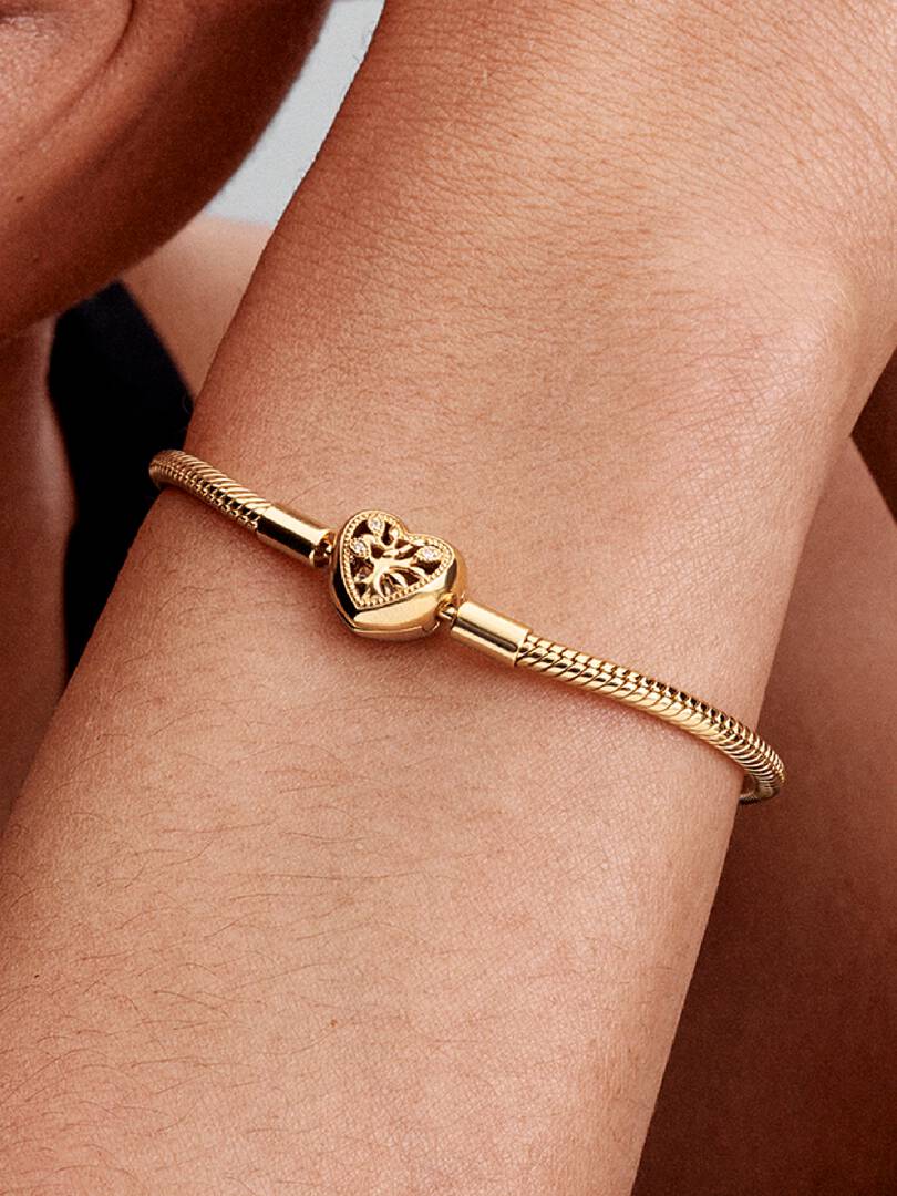 Bracciale Moments con Chiusura a Cuore albero della Famiglia