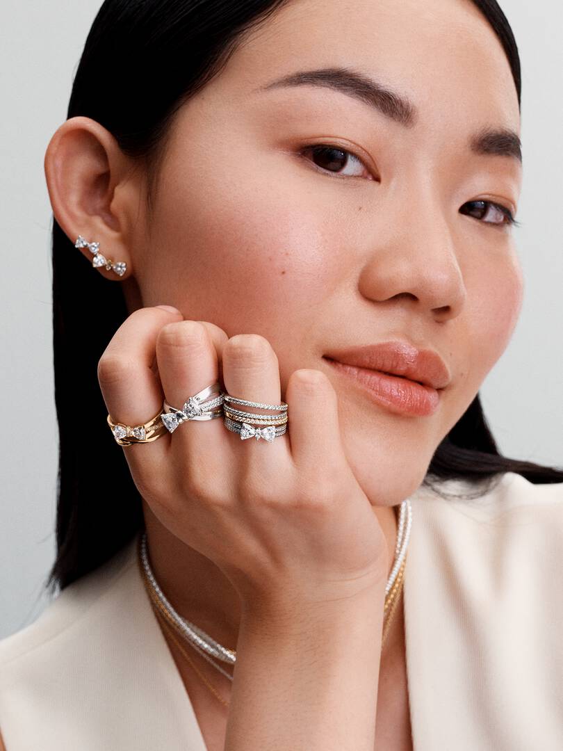 Anello Pavè Fascia Sottile