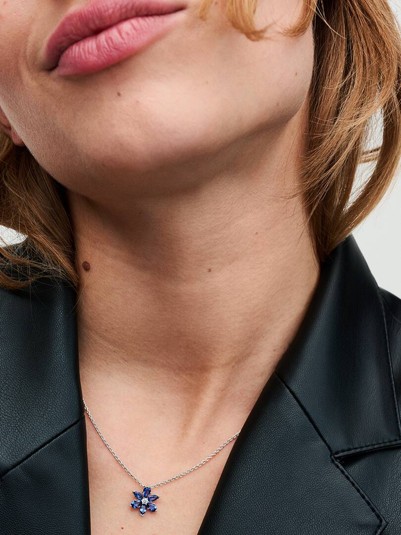 Collana Pendente Herbarium Fiore Blu