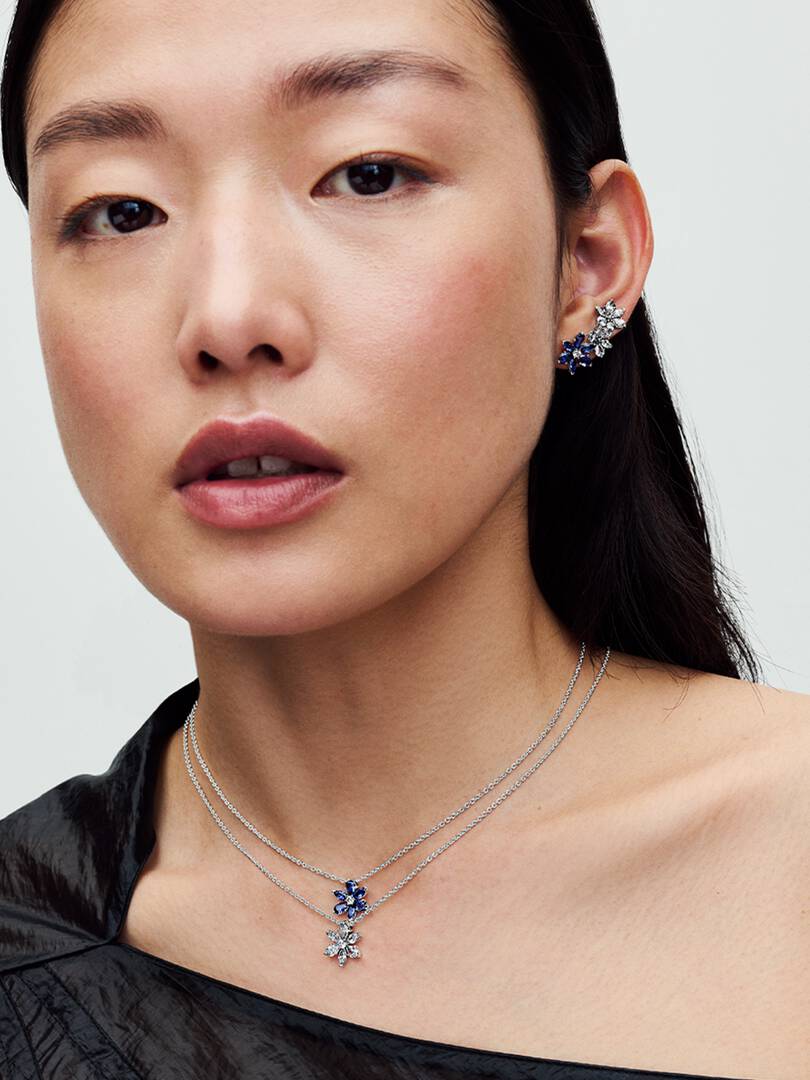 Collana Pendente Herbarium Fiore Blu